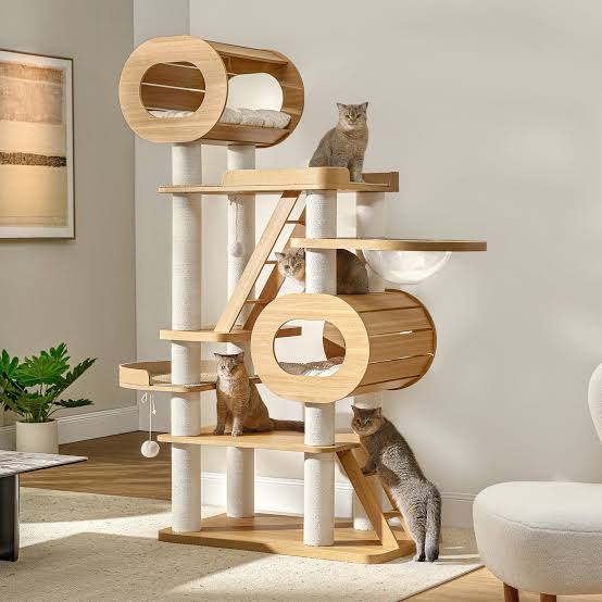 Multi-Level Sisal Cat Scratching Tree Tower